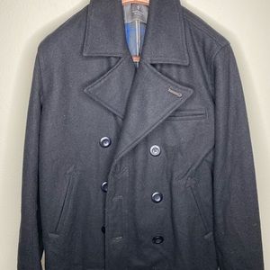 Hawkings McGill Black peacoat jacket